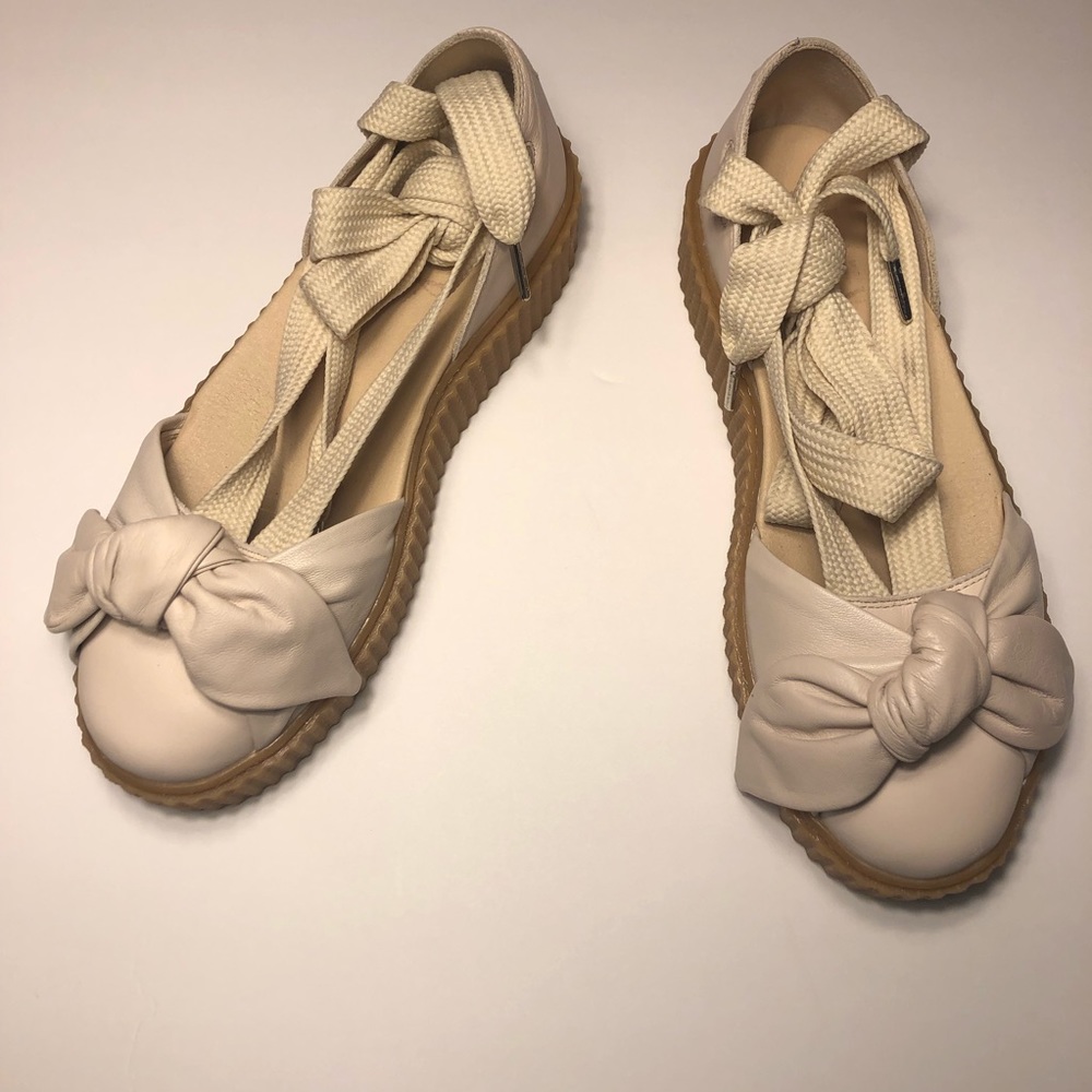 Fenty Puma Bow Creeper Leather Platform Sandals